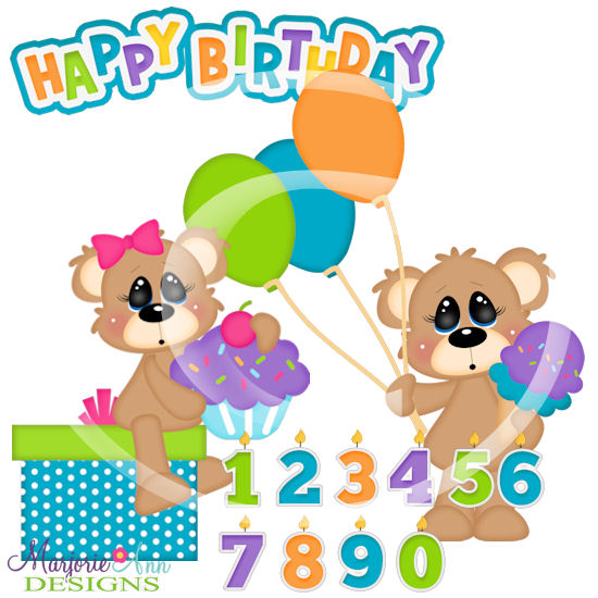 Norman & Nyla-Happy Birthday SVG Cutting Files Includes Clipart - Click Image to Close